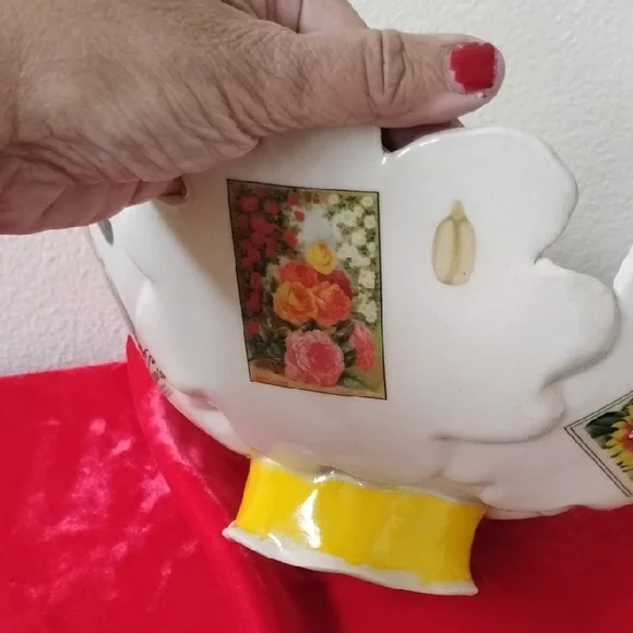 NWOT Floral Ceramic Bowl - Picture 9 of 11